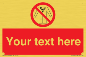 Custom No Lab Coats Sign